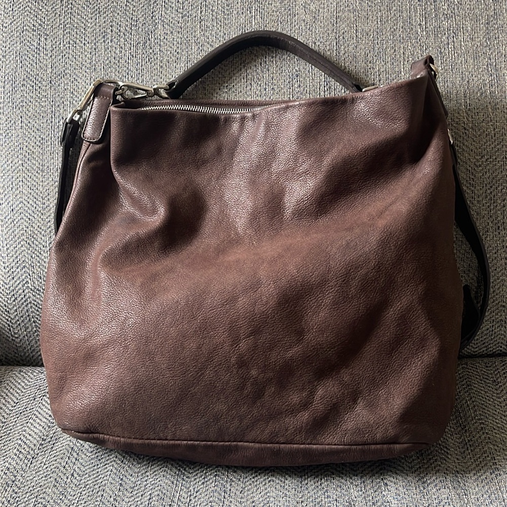 GIANNI CHIARINI Brown Leather Hobo Large Handbag